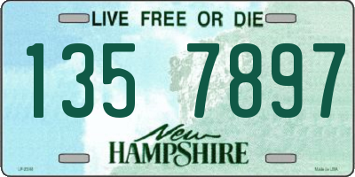 NH license plate 1357897