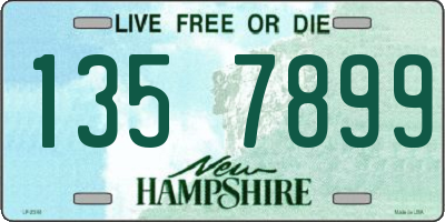 NH license plate 1357899