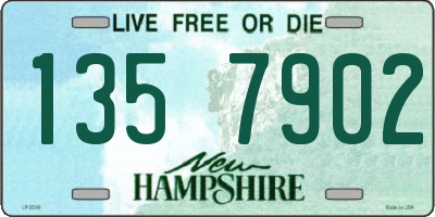 NH license plate 1357902