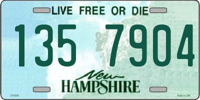 NH license plate 1357904