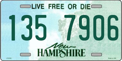 NH license plate 1357906