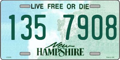 NH license plate 1357908
