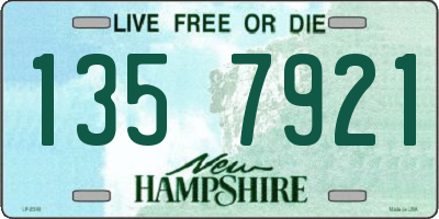 NH license plate 1357921