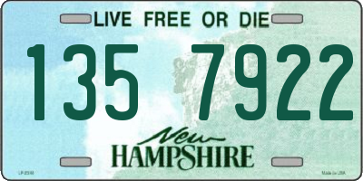 NH license plate 1357922