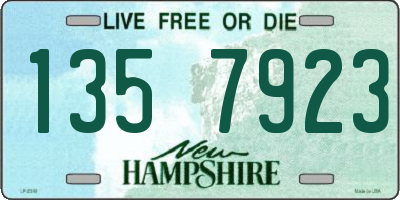 NH license plate 1357923