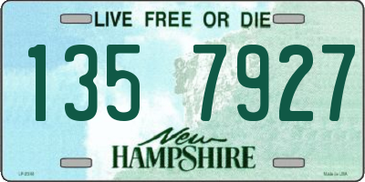 NH license plate 1357927