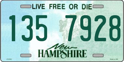 NH license plate 1357928
