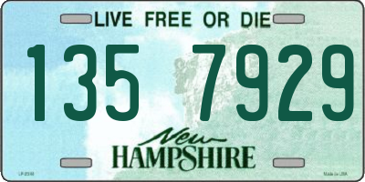NH license plate 1357929