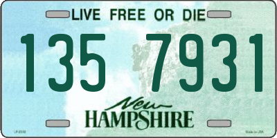NH license plate 1357931