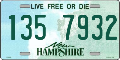 NH license plate 1357932