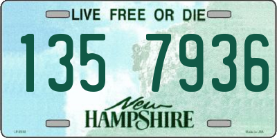 NH license plate 1357936