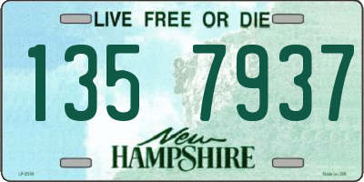 NH license plate 1357937