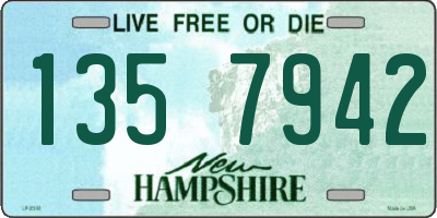 NH license plate 1357942