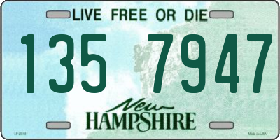 NH license plate 1357947