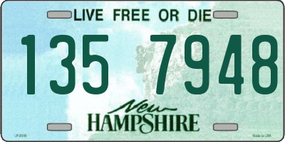 NH license plate 1357948