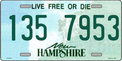 NH license plate 1357953