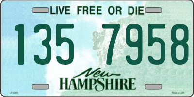 NH license plate 1357958