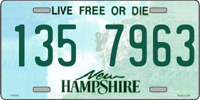 NH license plate 1357963