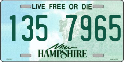 NH license plate 1357965