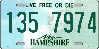 NH license plate 1357974