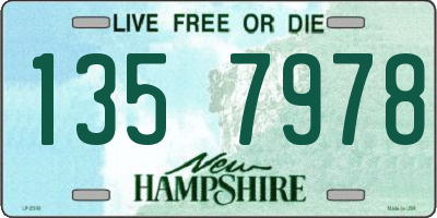 NH license plate 1357978