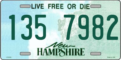 NH license plate 1357982