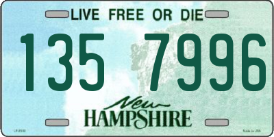 NH license plate 1357996