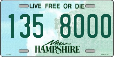 NH license plate 1358000