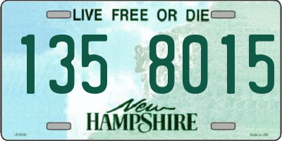 NH license plate 1358015