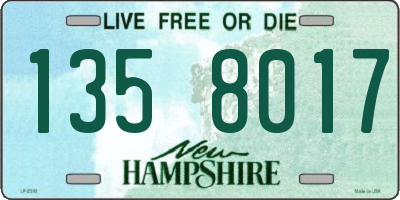 NH license plate 1358017
