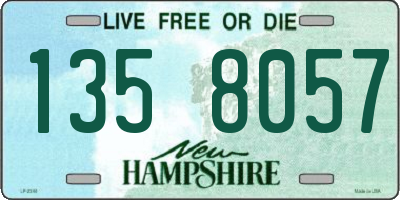 NH license plate 1358057