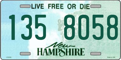 NH license plate 1358058