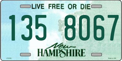 NH license plate 1358067