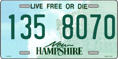 NH license plate 1358070