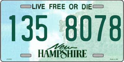 NH license plate 1358078