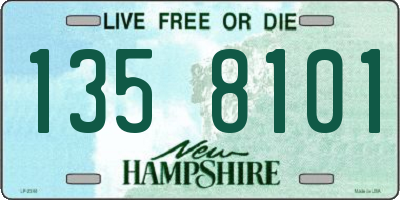 NH license plate 1358101