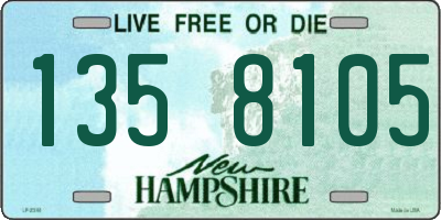 NH license plate 1358105