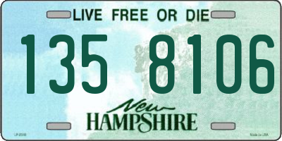 NH license plate 1358106