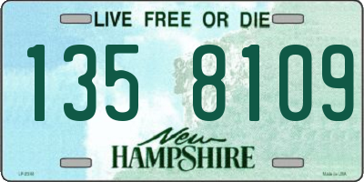 NH license plate 1358109
