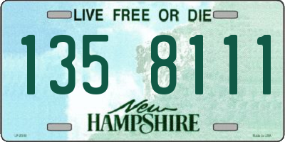 NH license plate 1358111