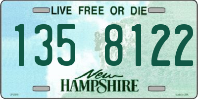 NH license plate 1358122