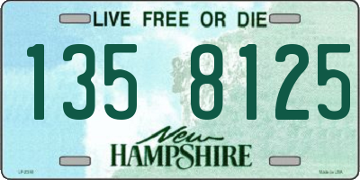 NH license plate 1358125