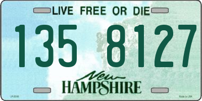 NH license plate 1358127