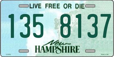 NH license plate 1358137