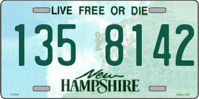 NH license plate 1358142