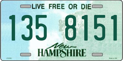 NH license plate 1358151