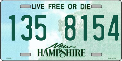 NH license plate 1358154
