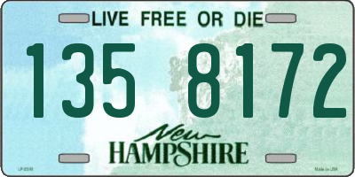 NH license plate 1358172