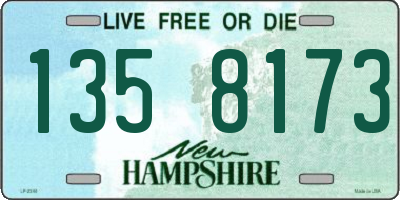 NH license plate 1358173