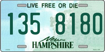 NH license plate 1358180